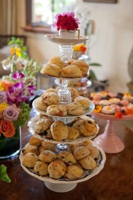 A selection of our freshly baked bite size scones.