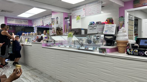 The Ice Cream House counter