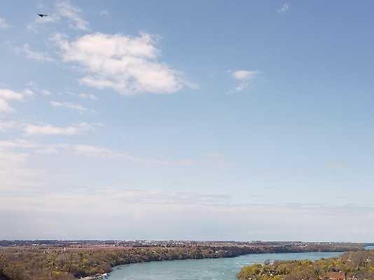 Fabulous view of clouds and Canada [left]