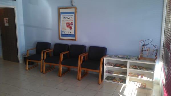 Our large reception area with children's play corner