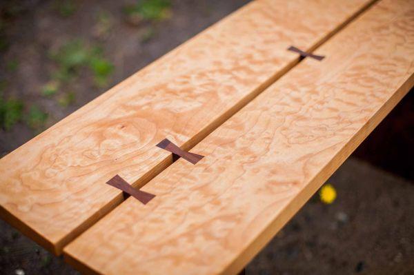 Butterfly Bench with Quilted Maple Top