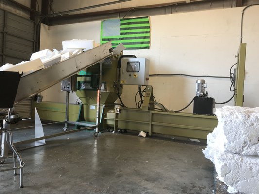 This is some kind of awesome looking styrofoam recycling machine...