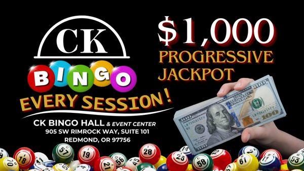 $1000 Progressive & $300 Bonanza JACKPOTS!!!