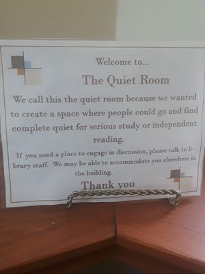 I love the quiet room