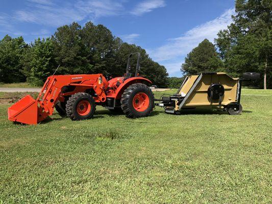 Kubota M5660 W/ 12' Land Pride Batwing