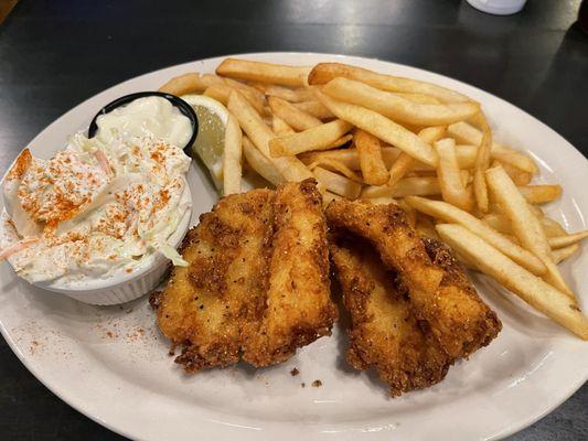 "Large" fish and chips.