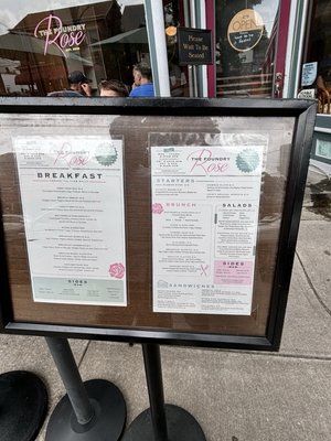 Outside menu