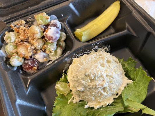 Chicken salad and grape salad