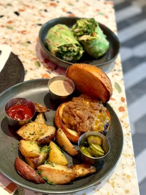 'Best Burger Ever' and Chicken Caesar Wrap