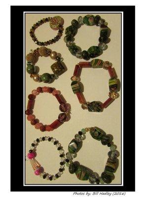 Bracelets w/real stones starting $18.00 each .