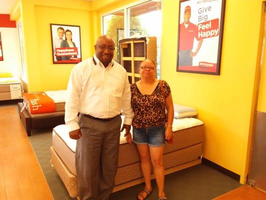 Eddie and I with our new mattress