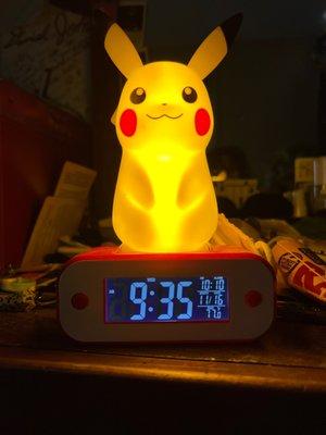 Pikachu alarm clock with nightlight, date and temperature:)