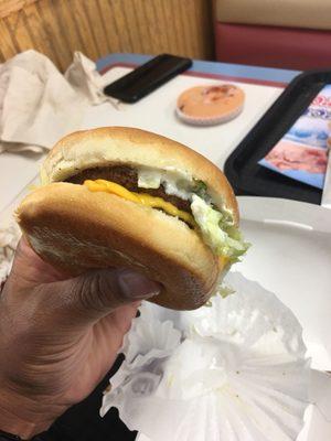 The double cheeseburger was quality and on point.