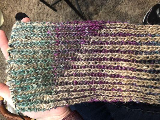 Learn to knit 2-color brioche at one of our Wednesday or Saturday classes.