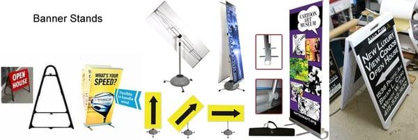 Banner stand options.