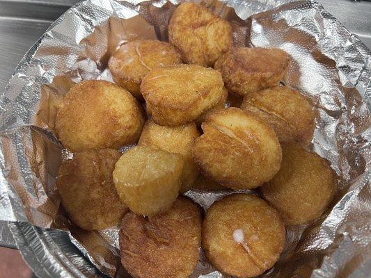 Fried scallops