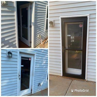 Rotten Jamb Replaced and Storm Door Installed