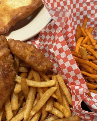 Frybread, Fish & Chips, Sweet Potato Fries