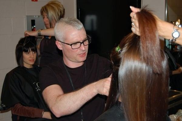 Jeff at work during a Las Vegas hair show