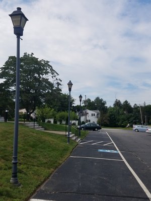 Outdoor parking lot pole lighting