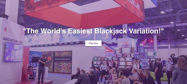 Website for EasyJack, a unique blackjack variation table game.