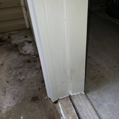 Repaired door jamb