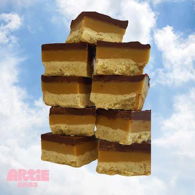 Original Artie Bars: shortbread, caramel, chocolate ganache