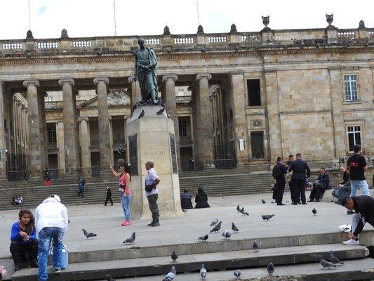 Statue of Simón Bolivar in Bogotá, Colombia