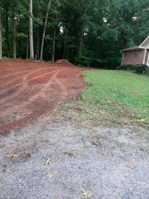 Regrading steves front yard for proper drainage