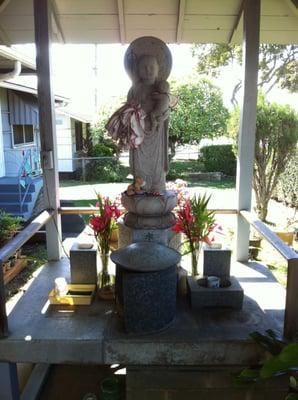 Ojizo Sama at Za-Oh-Ji.  This is at the front of the garage.  Please make sure to pay your respects to Ojizo Sama.