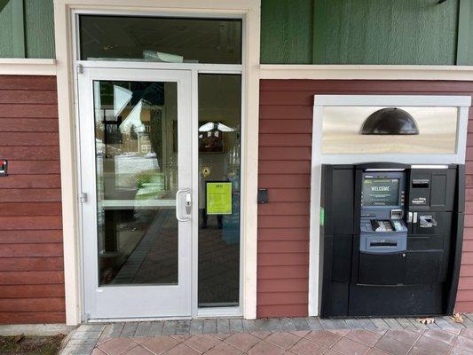 Front door and 24-hour ATM.