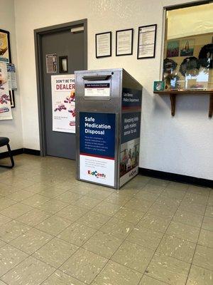 Safe medication disposal site