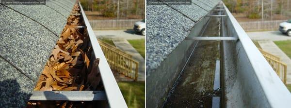 Gutter Cleaning Before/After