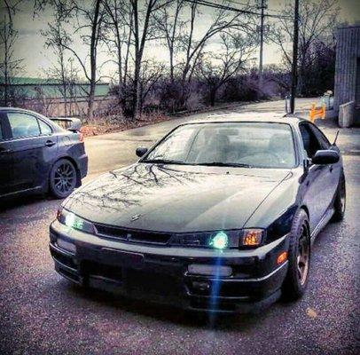 97 Nissan 240sx, Acura TL Bi-Xenon retrofit ZKW-R lens/color mod/matched shrouds, Tein Coilovers/Tension Rods, Cusco Camber Arms, Sus Tune