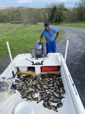 spring panfish trip with lucky buck fishing charters byron went several trips in april