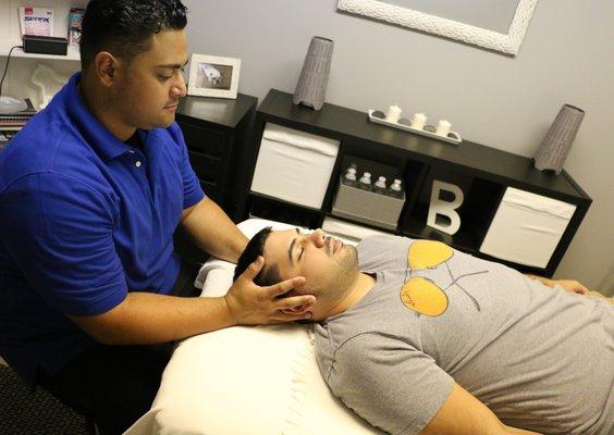 Craniosacral therapy session