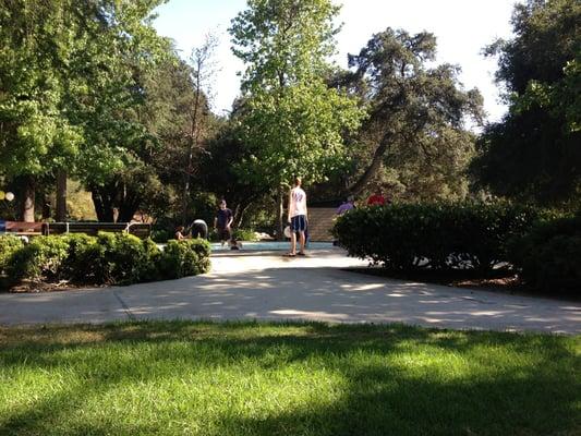 View from grass to the large kiddy pool! With Lifeguard!