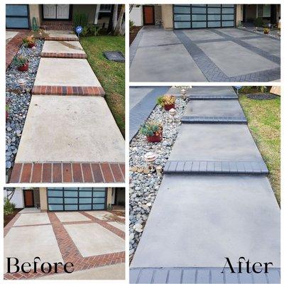 Concrete Staining Before & After