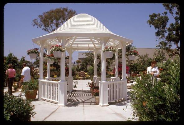 16-foot octagonal outdoor gazebo with Victorian roof at Armstrong Garden Center