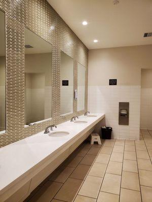 What nice sinks at this park men's bathroom.