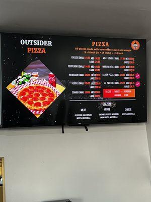 pizza menu