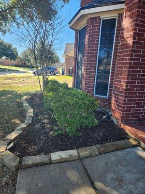 Flower bed put back together again...just like they found it