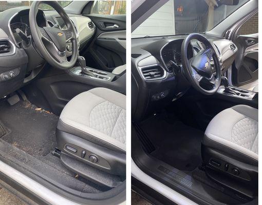 We do thorough work in order to get your vehicle looking brand new. Before and after interior detail