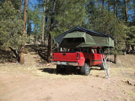 A GOLDDOG KAIBAB forest green  roof top tent