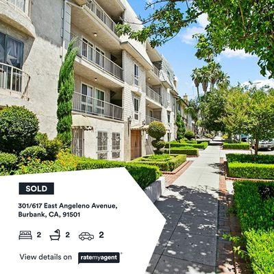 301/617 East Angeleno Avenue, Burbank, Los Angeles County, CA, 91501
My latest sale on #RateMyAgent
https://rma.reviews/eNSy7VddWDtz