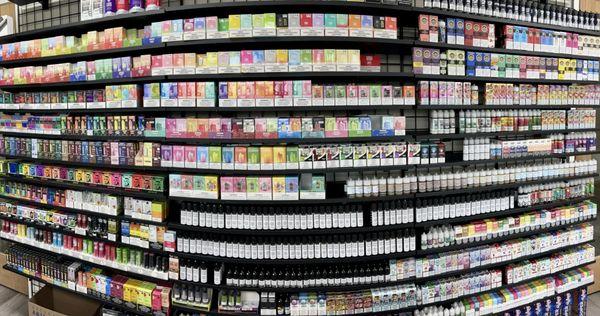 Check out our Vape Wall full of artisanal liquids and flavorful vape bars.