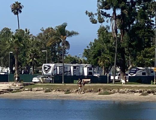 A view of our home away from home from our walk