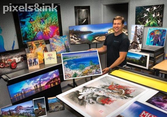 Our In-House Printing Services cover all of your Photo and Fine Art Needs! Flat Prints, Canvas Wraps, Mounted Prints and More! Call today