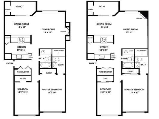 Two basic floor plans