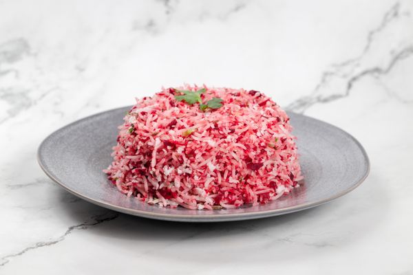 Beetroot coconut rice